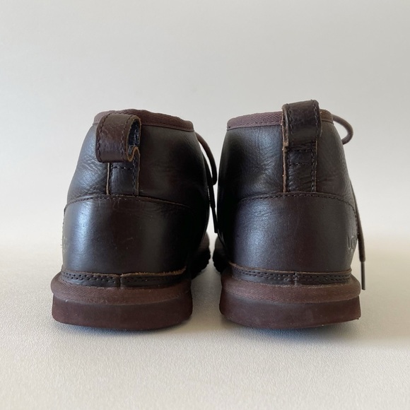 Ugg Boots Neumel Shearling Chukka Lace Leather Casual Comfort Winter Brown 10 - Picture 6 of 14